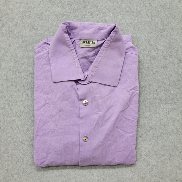 Reaction Kenneth Cole Long Sleeves Purple Men's Shirt Size 15,5 - Picture 1 of 4